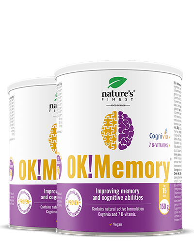 OK!Memory , 1+1 Brezplačno , Dodatek Za Zdravje Možganov , Za Koncentracijo , Boljši Spomin , Izboljša Kognitivno Delovanje , 300 G