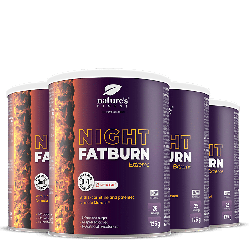 100% Morosil | 4x Night FatBurn Extreme od Nature's Finest | Najboljši Nočni Izdelki za Hujšanje v Sloveniji | Organsko