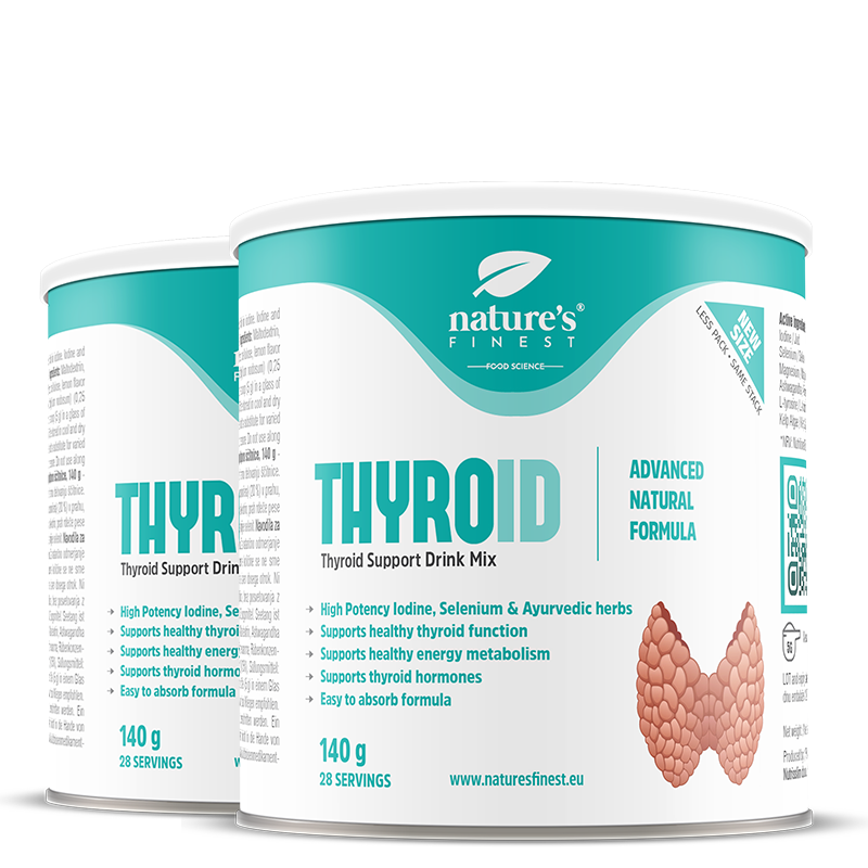 Thyroid  | podpora ravnovesju ščitnice | podpora hormonski poti ščitnice | zdrava funkcija ščitnice | dnevni napitek za ščitnico